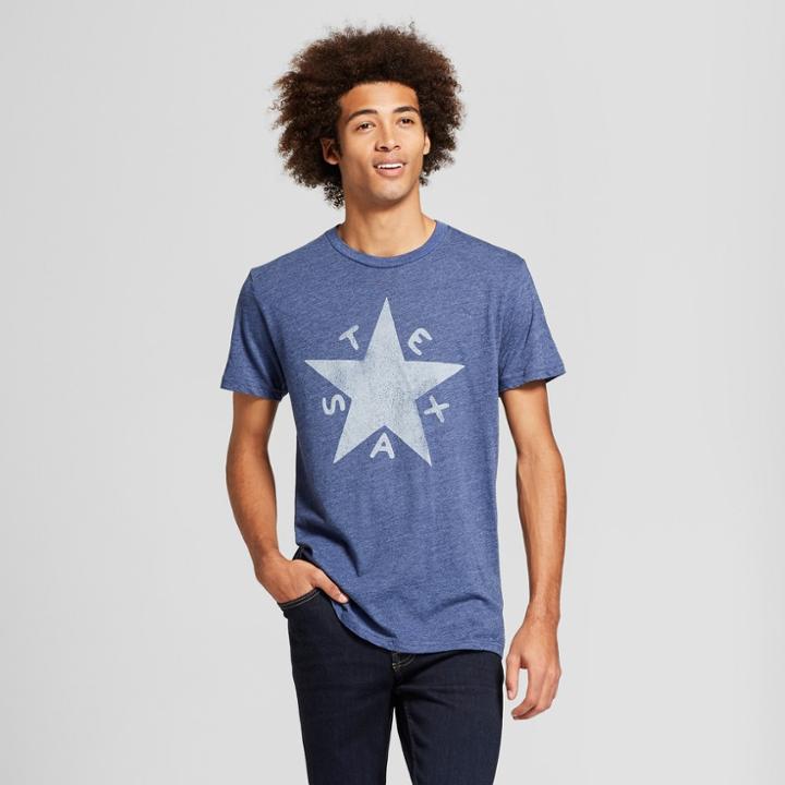 Men's Flag Short Sleeve Crew Neck T-shirt - Awake - Navy (blue)