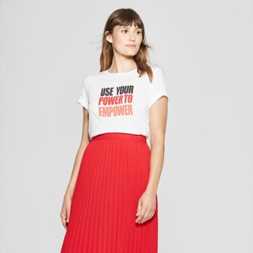 Women's Short Sleeve Graphic T-shirt - A New Day + Vital Voices - White