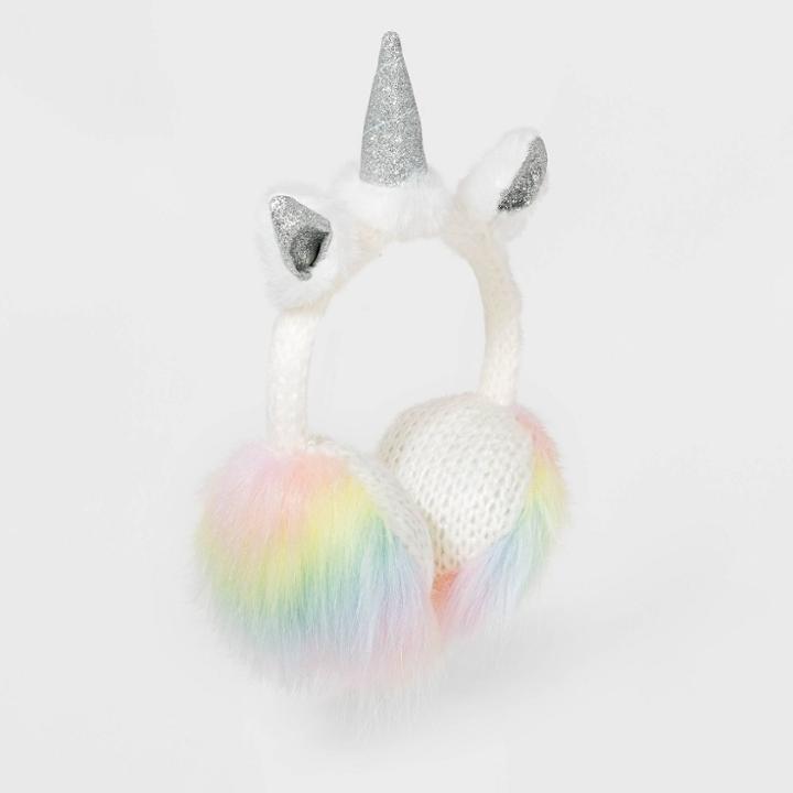 Girls' Unicorn Earmuffs - Cat & Jack White One Size, Girl's