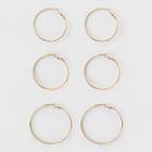 Target Hoop Earring Set 3ct - A New Day Gold,