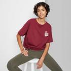 Women's Short Sleeve Relaxed Fit T-shirt - Wild Fable Berry