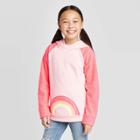 Girls' Rainbow & Heart Hooded Sweatshirt - Cat & Jack Pink M, Girl's,