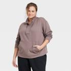 Women's Plus Size Quarter Zip Fleece Sweatshirt - A New Day