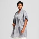 Women's Plus Size Printed Kimono - Universal Thread Gray