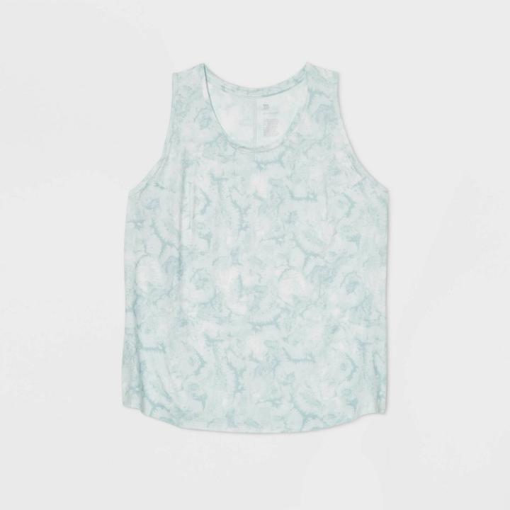 Women's Plus Size Tie-dye Performance Knit Tank Top - All In Motion Gray 1x, Women's,