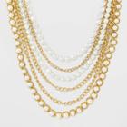 Target Multi Strand Necklace - A New Day Pearl/gold
