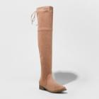 Women's Sidney Wide Width Over The Knee Sock Boots - A New Day Taupe (brown) 11w,