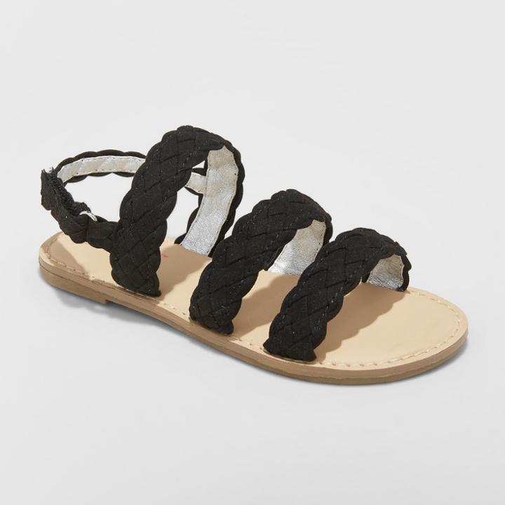Girls' Gerty Braided Slide Sandals - Cat & Jack Black