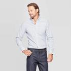 Men's Plaid Slim Fit Long Sleeve Button-down Shirt - Goodfellow & Co Blue