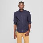 Men's Long Sleeve Standard Fit Northrop Poplin Button-down Shirt - Goodfellow & Co Stargaze Navy