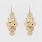 Women's Filigree Cascading Drop Earring - A New Day Gold