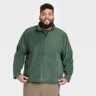 Men's Big & Tall Polartec Fleece Jacket - All In Motion Dark Olive Green