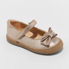 Toddler Girls' Ethel Metallic Adjustable Easy Close Mary Jane - Cat & Jack Gold