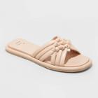 Women's Dulce Padded Knot Slide Sandals - A New Day Blush