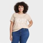 Women's Ac/dc Plus Size High Voltage Short Sleeve Graphic T-shirt - Tan
