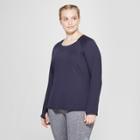 Women's Plus Size Long Sleeve Soft T-shirt- C9 Champion Xavier Navy