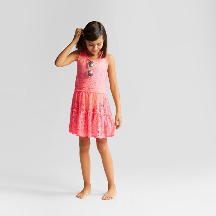 Girls' Crochet Cover Up Dress - Cat & Jack Pink