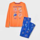 Boys' 2pc Long Sleeve Pajama Set - Cat & Jack Orange