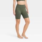 Women's High-rise Seamless Bike Shorts 6 - Joylab Olive Green