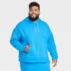 Men's Big Cotton Fleece Hooded Sweatshirt - All In Motion Blue