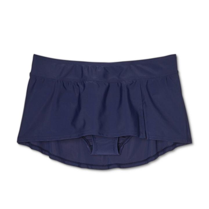 Maternity Side Slit Skirted Swim Bottom - Isabel Maternity By Ingrid & Isabel Navy Blue