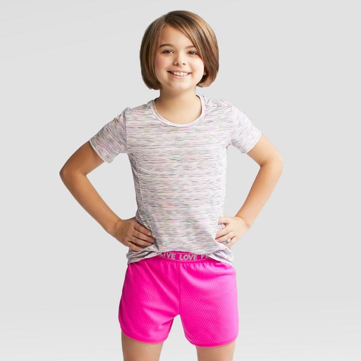 Girls' Super Soft Tech T-shirt - C9 Champion Rainbow L,