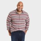 Men's Big & Tall Standard Fit Premium Flannel Long Sleeve Button-down Shirt - Goodfellow & Co
