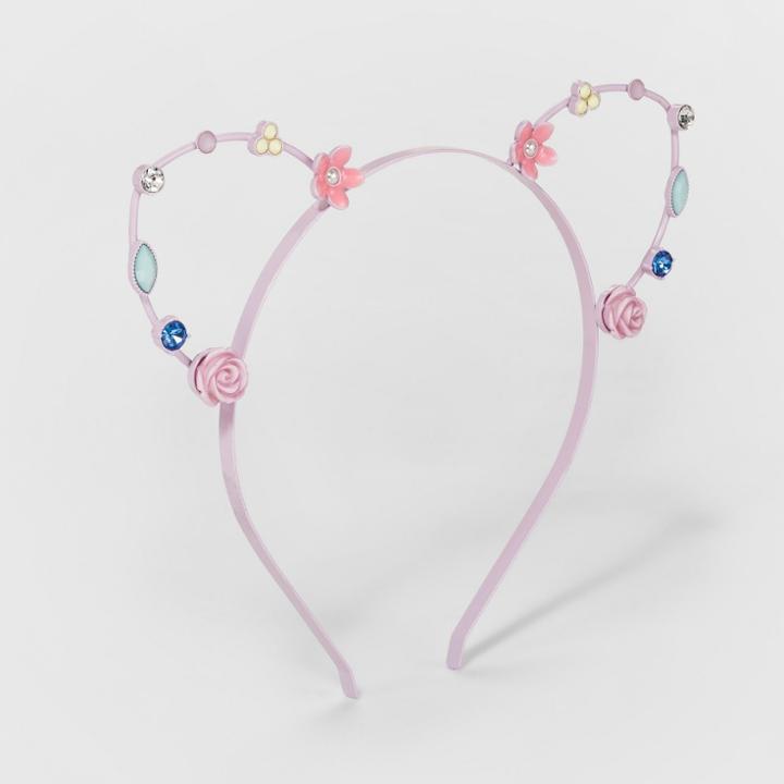 Girls' Embellished Cat Ear Headband - Cat & Jack,