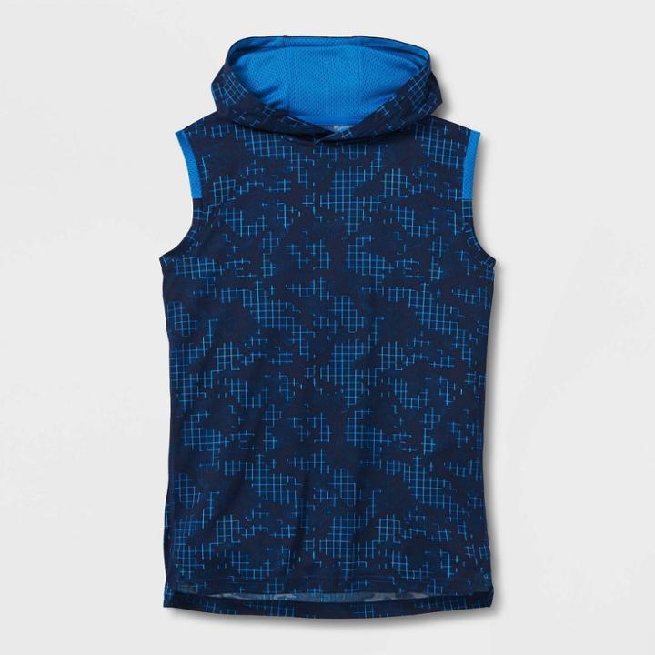 Boys' Sleeveless Printed T-shirt - All In Motion Blue