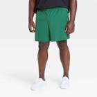 Men's Big & Tall Stretch Woven Shorts 7 - All In Motion Dark Green