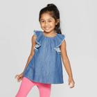 Toddler Girls' Denim T-shirt - Cat & Jack Blue