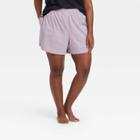 Women's Plus Size Mid-rise Knit Shorts 5 - All In Motion Silver Gray