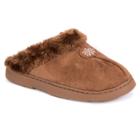 Women's Muk Luks Faux Fur Lined Clog Slippers - Brown L(9-10),