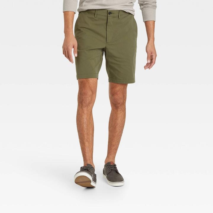 Men's 9 Tech Shorts - Goodfellow & Co Olive Green