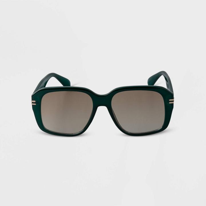 Women's Plastic Retro Sunglasses - A New Day Green