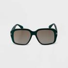 Women's Plastic Retro Sunglasses - A New Day Green
