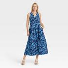 Women's Sleeveless Dress - Who What Wear Blue Floral