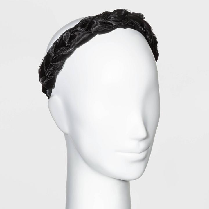 Puff Braided Headband - A New Day Black