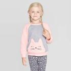 Toddler Girls' 'kitty' Pullover Sweatshirt - Cat & Jack Pink