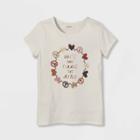 Girls' Adaptive 'unite The World' Short Sleeve T-shirt - Cat & Jack Cream
