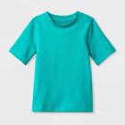 Target Petitetoddler Boys' Short Sleeve Rash Guard - Turquoise 9m, Boy's, Blue