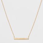 Silver Plated Turquoise Bar Necklace - A New Day Gold