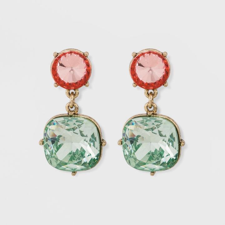 Sugarfix By Baublebar Two-tone Crystal Drop Earrings -