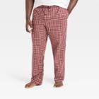 Men's Big & Tall Plaid Poplin Pajama Pants - Goodfellow & Co Purple