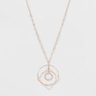 Round And Square Shapes Pendant Necklace - A New Day Rose Gold,