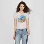 Petitewomen's Mickey Mouse Short Sleeve Hawaii Graphic T-shirt - Awake White