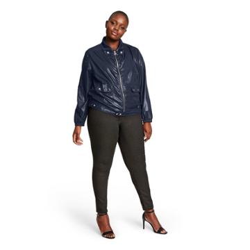 Women's Plus Size Long Sleeve Bomber Jacket - Proenza Schouler For Target Navy 1x, Women's, Size: