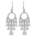 Distributed By Target Women's Drop Chandelier Earrings With Clear Cubic Zirconias In Sterling Silver - Clear