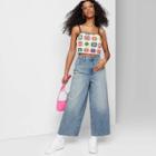 Women's Super-high Rise Wide Leg Cropped Jeans - Wild Fable