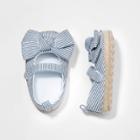 Baby Girls' Bow Crib Shoes - Cat & Jack Blue 0-3m, Toddler Girl's, White Blue